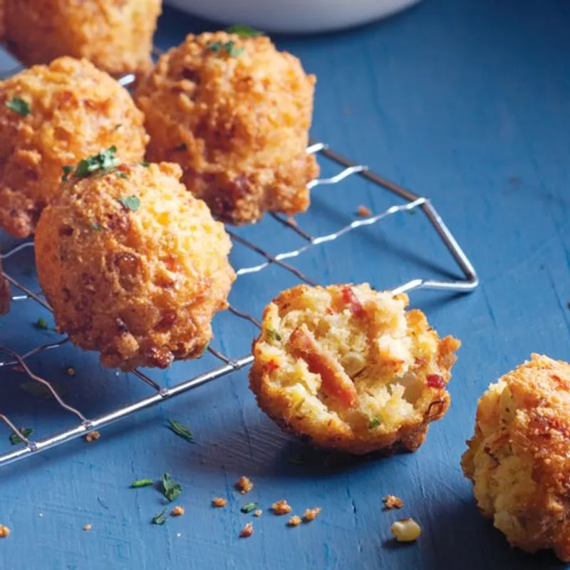 Crispy Crawfish Bacon Hushpuppies image